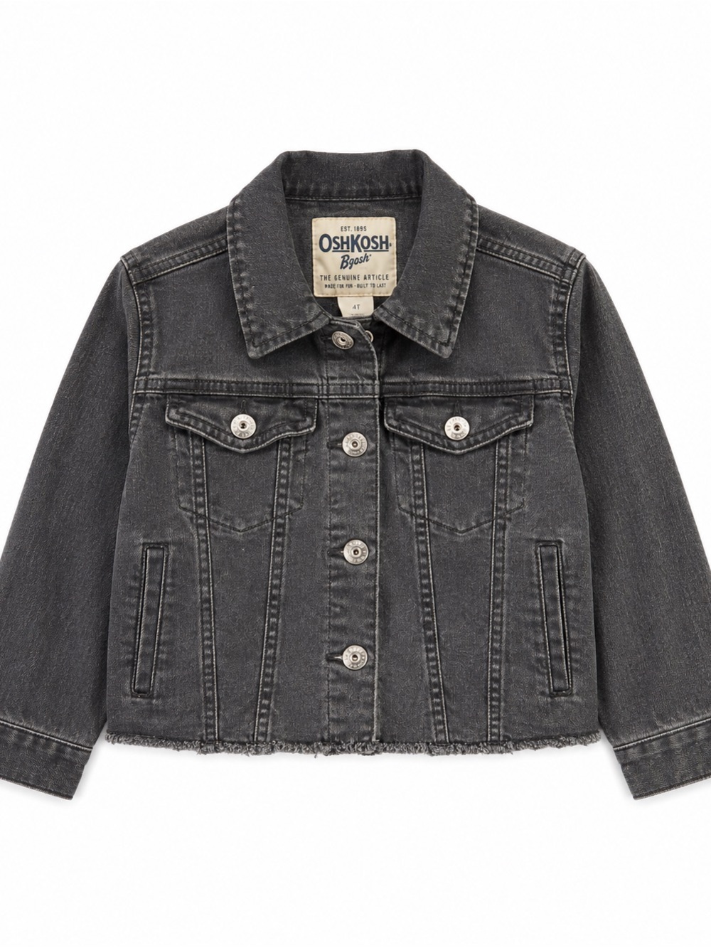 OshKosh B'gosh Girls' Washed Black Denim Jacket
